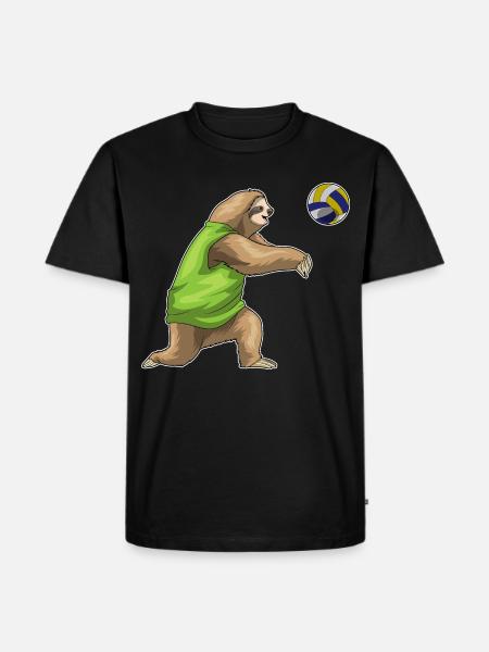 Bradipo Pallavolo Giocatore Pallavolo - Maglietta ecologica premium da uomo - nero