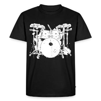 Percussion - Men's Premium Organic T-Shirt - black - Front - Nico (187cm)