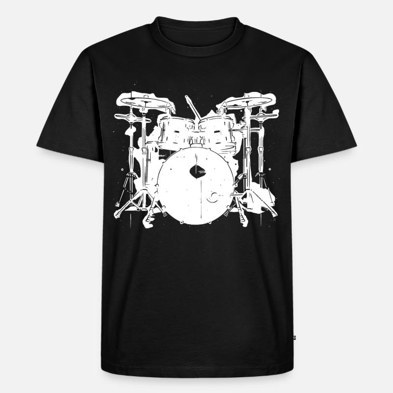 Schlagzeug - Männer Premium Bio T-Shirt - Schwarz