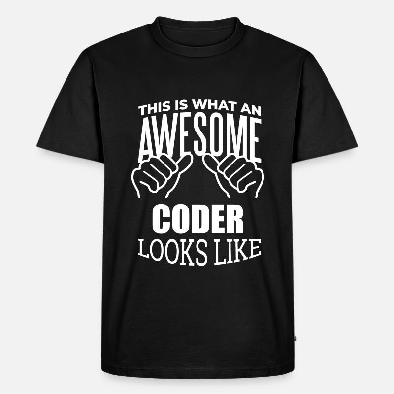 Coder - Men's Premium Organic T-Shirt - black