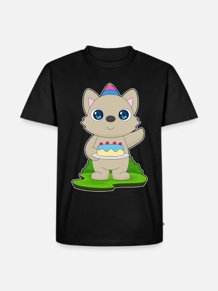 Cat Birthday Cake - Men's Premium Organic T-Shirt - black