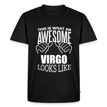 Vierge Vierge Vierge - T-shirt Premium bio Homme - noir - Devant - Nico (187cm)