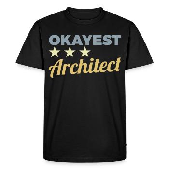 Okayest Architect - Men's Premium Organic T-Shirt - black - Front - Nico (187cm)