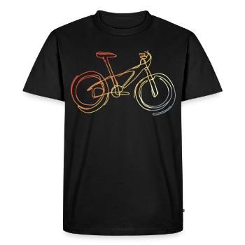 Croquis de vélo de montagne vintage - T-shirt Premium bio Homme - noir - Devant - Nico (187cm)