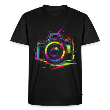 Appareil photo Retrowave - T-shirt Premium bio Homme - noir - Devant - Nico (187cm)