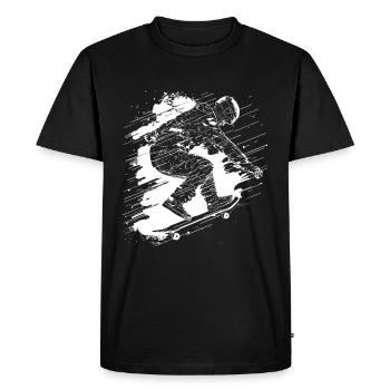 Planchistes - T-shirt Premium bio Homme - noir - Devant - Nico (187cm)