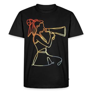 Look vintage pom-pom girl - T-shirt Premium bio Homme - noir - Devant - Nico (187cm)