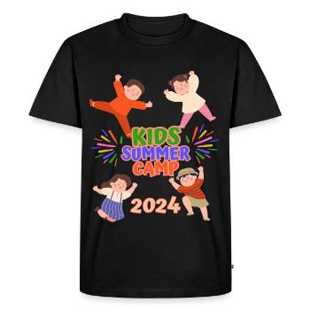 Kids summer camp - Men's Premium Organic T-Shirt - black - Front - Nico (187cm)