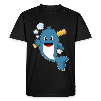 Dolphin Baseball Baseball Bat - Men's Premium Organic T-Shirt - black - Front - Nico (187cm)