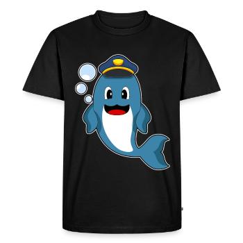 Dolphin Policeman Police - Men's Premium Organic T-Shirt - black - Front - Nico (187cm)