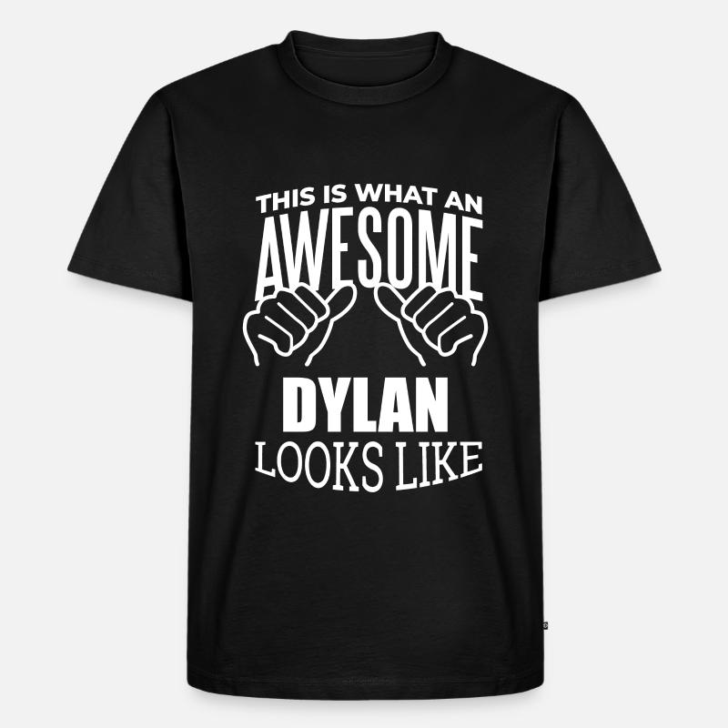Dylan - Männer Premium Bio T-Shirt - Schwarz