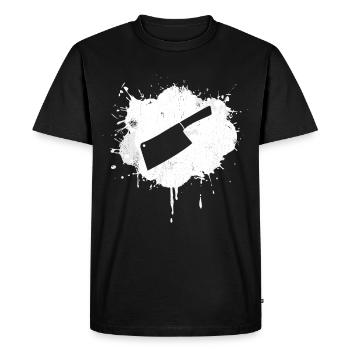 Croquis de couperet - T-shirt Premium bio Homme - noir - Devant - Nico (187cm)