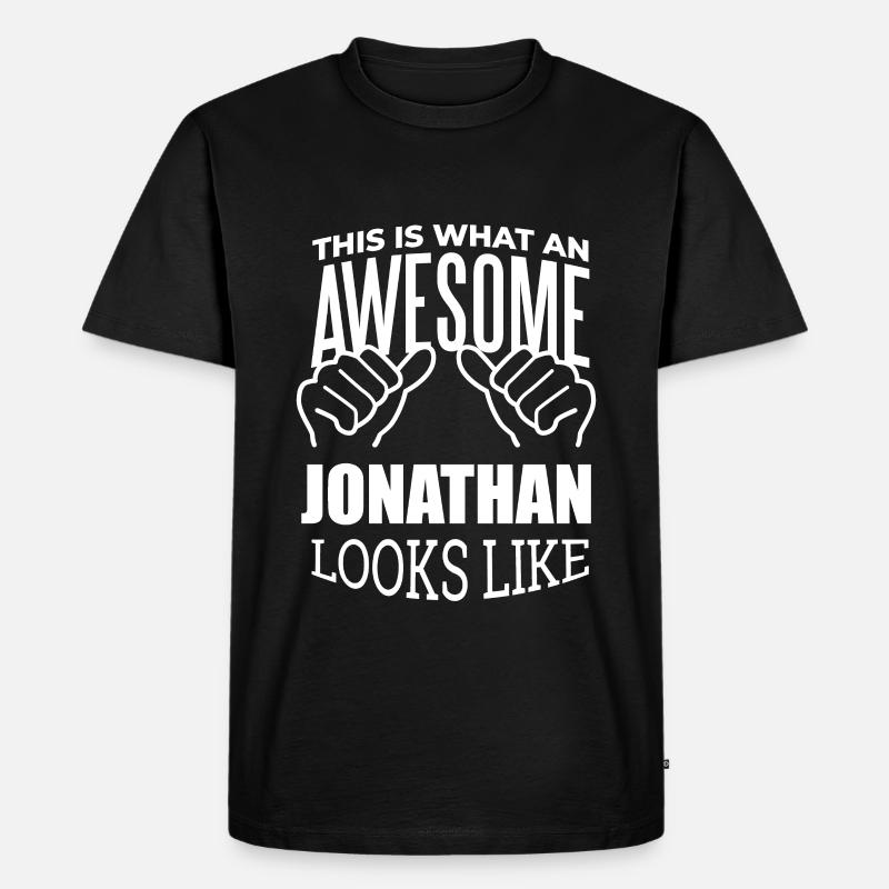 Jonathan - Männer Premium Bio T-Shirt - Schwarz