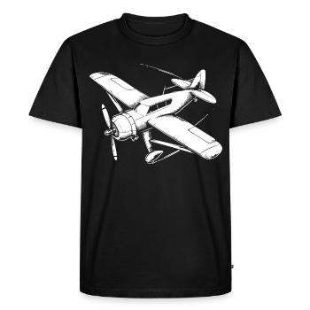 Dessin de plan d’hélice - T-shirt Premium bio Homme - noir - Devant - Nico (187cm)