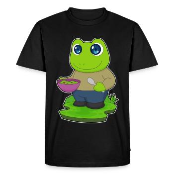 Frog Cooking Bowl Cooking - Men's Premium Organic T-Shirt - black - Front - Nico (187cm)