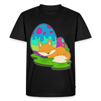 Fox Easter Easter Eggs - Men's Premium Organic T-Shirt - black - Front - Nico (187cm)