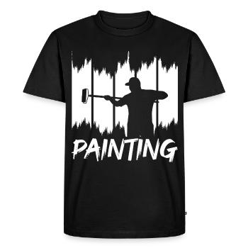 Painting and varnishing - Men's Premium Organic T-Shirt - black - Front - Nico (187cm)