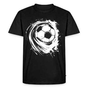 Soccer Illustration - Men's Premium Organic T-Shirt - black - Front - Nico (187cm)