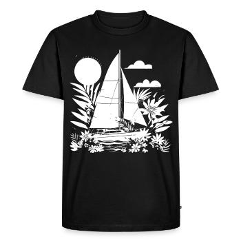 Sailing Comic Look - Men's Premium Organic T-Shirt - black - Front - Nico (187cm)