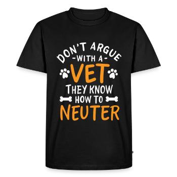 Veterinarian - Men's Premium Organic T-Shirt - black - Front - Nico (187cm)