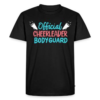 Garde du corps officiel de pom-pom girl - T-shirt Premium bio Homme - noir - Devant - Nico (187cm)