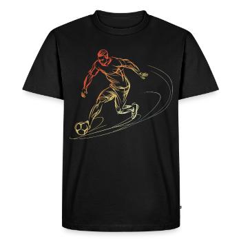Soccer Player Sketch Vintage - Men's Premium Organic T-Shirt - black - Front - Nico (187cm)