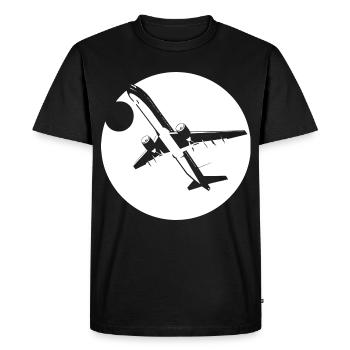 Dessin d’aviateur - T-shirt Premium bio Homme - noir - Devant - Nico (187cm)