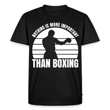 Nothing is as important as boxing - Men's Premium Organic T-Shirt - black - Front - Nico (187cm)