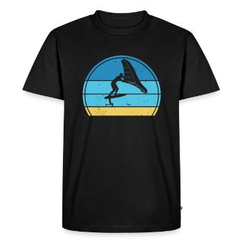 Wingfoil Surfer Wingfoiling Hydrofoil Kitefoil - Men's Premium Organic T-Shirt - black - Front - Nico (187cm)