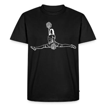 Croquis de pom-pom girl - T-shirt Premium bio Homme - noir - Devant - Nico (187cm)
