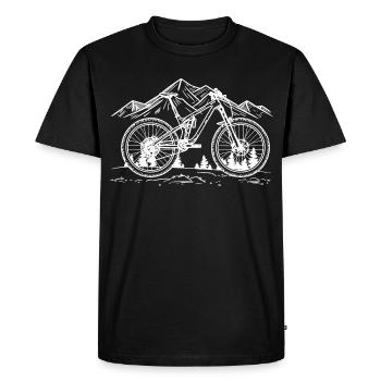 Dessin VTT - T-shirt Premium bio Homme - noir - Devant - Nico (187cm)