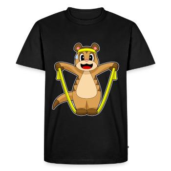 Forme physique pour sauter à la corde sur la corde suricate - T-shirt Premium bio Homme - noir - Devant - Nico (187cm)
