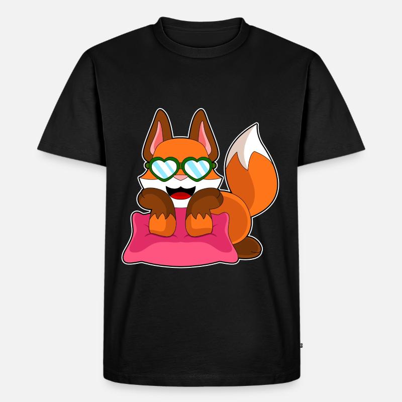 Fuchs Sonnenbrille - Männer Premium Bio T-Shirt - Schwarz