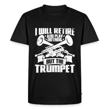 Trompettes Papy - T-shirt Premium bio Homme - noir - Devant - Nico (187cm)