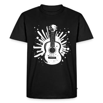 Ukulélé Street Art - T-shirt Premium bio Homme - noir - Devant - Nico (187cm)