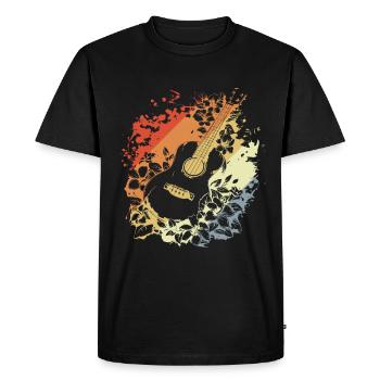 Ukulélé Look Bande Dessinée - T-shirt Premium bio Homme - noir - Devant - Nico (187cm)