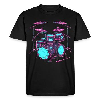 Dessin de piège - T-shirt Premium bio Homme - noir - Devant - Nico (187cm)