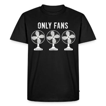 Funny Fans Vintage Fan Humor Only Retro Style - Men's Premium Organic T-Shirt - black - Front - Nico (187cm)