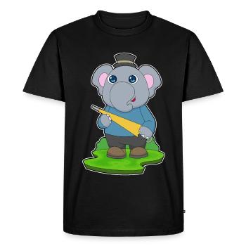 Parapluie d’éléphant - T-shirt Premium bio Homme - noir - Devant - Nico (187cm)