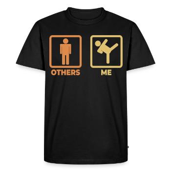 Figurines de karaté - T-shirt Premium bio Homme - noir - Devant - Nico (187cm)