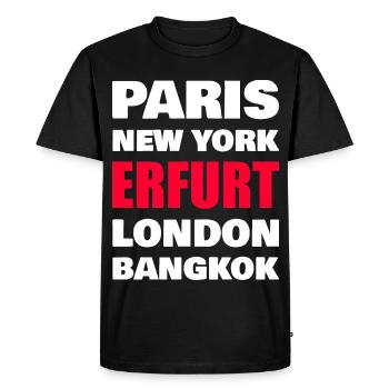 Erfurt City - Men's Premium Organic T-Shirt - black - Front - Nico (187cm)