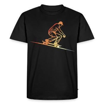 Skateboard Style rétro - T-shirt Premium bio Homme - noir - Devant - Nico (187cm)