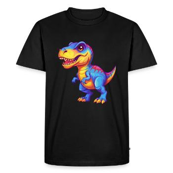 dinosaure coloré kawaii personnage de dessin animé clipart - T-shirt Premium bio Homme - noir - Devant - Nico (187cm)