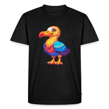 Albatross Colorful Kawaii Cartoon Character Animal - Men's Premium Organic T-Shirt - black - Front - Nico (187cm)