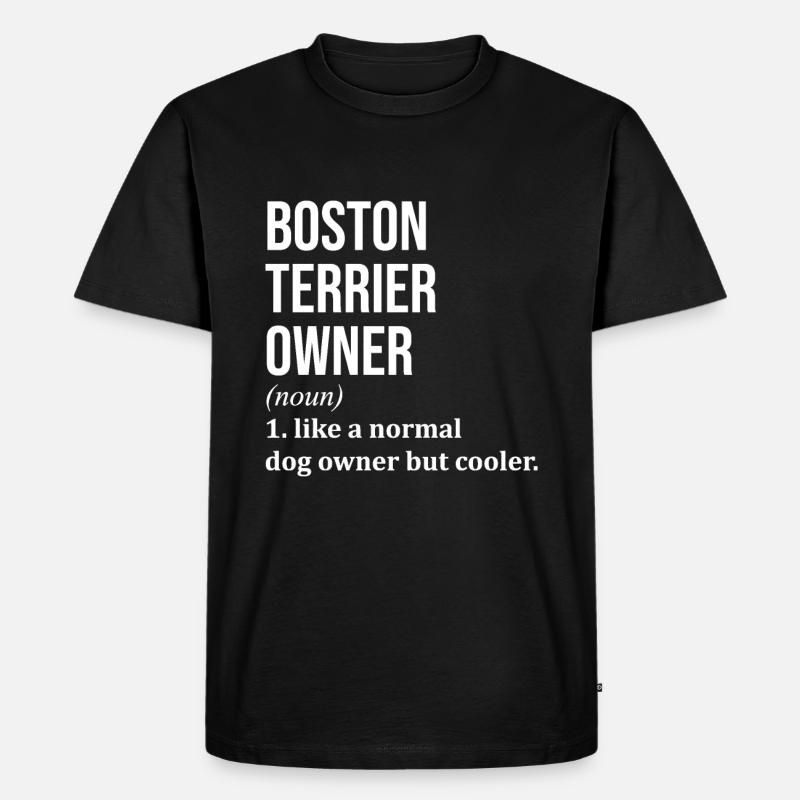 Boston Terrier - Männer Premium Bio T-Shirt - Schwarz