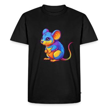 mouse Colorful Kawaii Cartoon Character Clipart - Men's Premium Organic T-Shirt - black - Front - Nico (187cm)