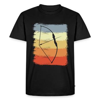 Arc et flèche vintage - T-shirt Premium bio Homme - noir - Devant - Nico (187cm)