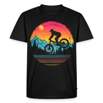 VTT vaporwave - T-shirt Premium bio Homme - noir - Devant - Nico (187cm)