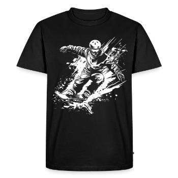 Snowboarders - T-shirt Premium bio Homme - noir - Devant - Nico (187cm)