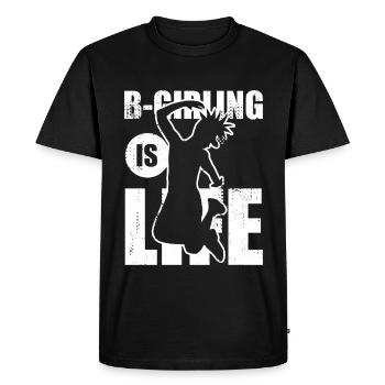 B Girling - T-shirt Premium bio Homme - noir - Devant - Nico (187cm)
